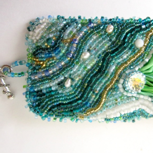 Mermaid Bracelet and Earring Set OOAK - Picture 3 of 4